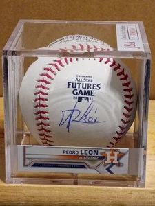 PEDRO LEON-Houston Astros Signed OML 2021 All Star Futures Game Baseball (JSA) - Picture 1 of 10