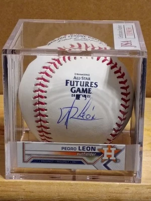 PEDRO LEON-Houston Astros Signed OML 2021 All Star Futures Game Baseball (JSA) - Image 1 of 4
