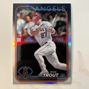 2024 Topps Chrome Los Angeles Angels Mike Trout Refractor - Picture 1 of 2