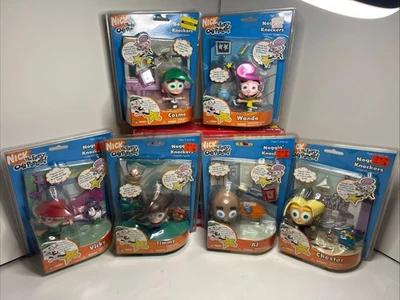Nickelodeon Nicktoons The Fairly Odd Parents Noggin Knockers Figures Set Of 6 - Image 1 of 4