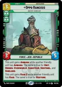Star Wars Unlimited- Oppo Rancisis - Ancient Councilor - Legends of the Force - Photo 1/1