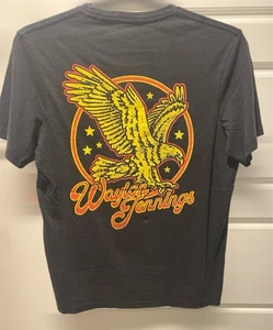 Wrangler Waylon Jennings Shirt M Black Fade Men Classic Fit Tee New - Picture 1 of 6