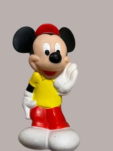 Vintage 1986 Mickey Mouse quietschende Spielzeugfigur von Tommee Tippee für Disney - Bild 1 von 12