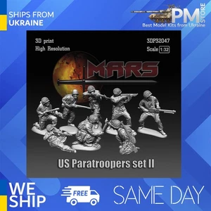Mars Figures 3DP32047 1/32 US Paratroopers WW2 set2 8 figures 3d Resin kit - Picture 1 of 2