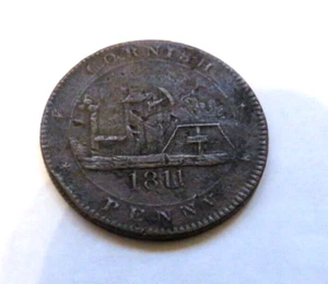 1811 CORNISH PENNY - UNCERTIFIED - Picture 1 of 3