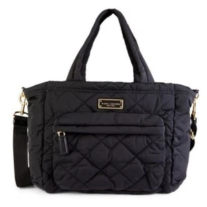 Marc Jacobs Quilted Nylon Baby Diaper Bag Travel Commute Duffle Black - Picture 1 of 16