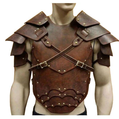 Fantasia cosplay samurai gladiador armadura peitoral medieval armadura spaulders  - Imagem 1 de 4