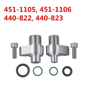 Aluminum AC Compressor Adapter Fittings Kit For Denso 10S17F & 10S20F LS Engine - Picture 1 of 6