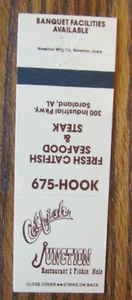 SARALAND, ALABAMA MATCHBOOK COVER: CATFISH JUNCTION RESTAURANT MATCHCOVER -E - Picture 1 of 2