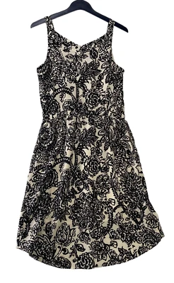 Maxi Vestido de Verano Merona Correa Fina Negro Blanco Cuello en V Alto/Bajo Talla S/P Foto 1 de 4