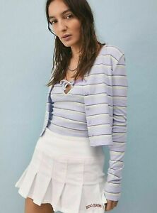 Urban Outfitters Lilac Stripe Cami & Cardigan Twin Set BNWT Size Small RRP £34