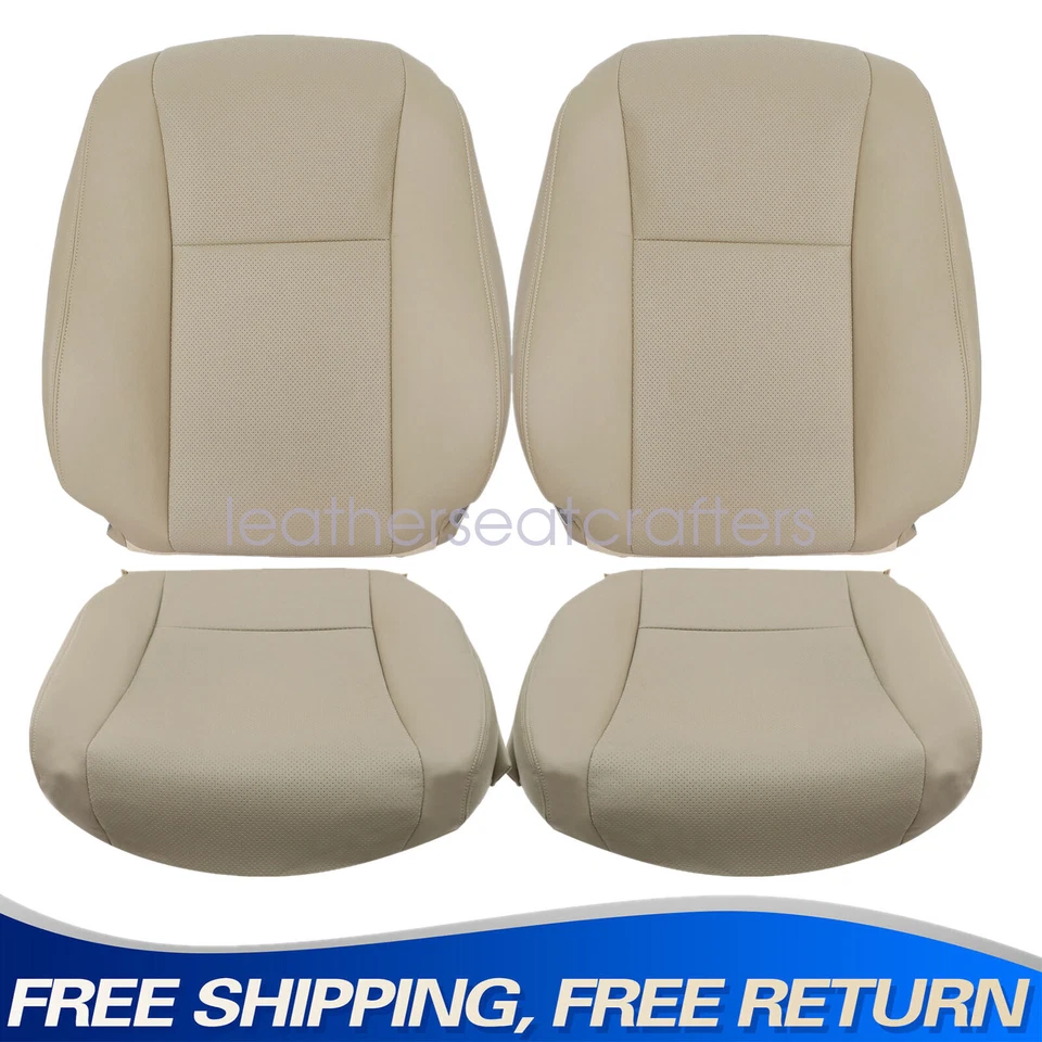 Perforated Both Side Bottom-Top Seat Cover Tan For 2007-2012 Lexus LS460 LS600h Foto 1 de 4