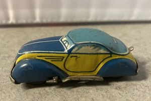 1940s US ZONE GERMANY DISTLER LILIPUT WIND UP TIN LITHO CAR - Picture 1 of 9