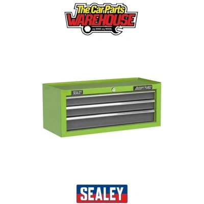 Sealey AP22309BBHV American PRO Mid-Box Tool Chest 3 Drawer - Green/Grey - Image 1 of 4