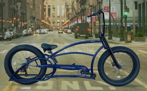 7 Speed Shimano Beach Cruiser Stretch Lowrider Bike Limited Edition Disc Brakes - Picture 1 of 11