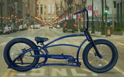 7 Speed Shimano Beach Cruiser Stretch Lowrider Bike Limited Edition Disc Brakes - Image 1 of 4