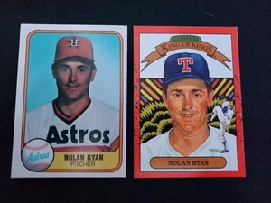 1981 fleer nolan ryan 57 & 1989 donruss king of kings nolan ryan Pair both NM+ - Picture 1 of 5