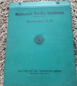 NATIONAL RADIO INSTITUTE RADIOTRICIAN Teletrician  TWO BINDER 1940s - Picture 1 of 6