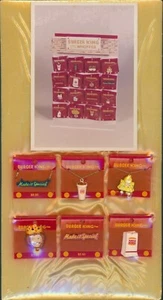 Vintage Burger King Necklace Pin Salesman Sample Display Sealed Wizard Of Fries - Picture 1 of 4