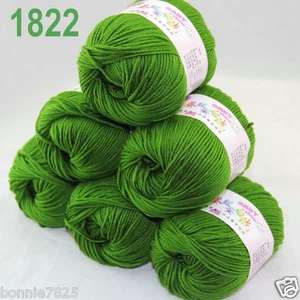 Sale 6 ballsx 50gr DK Baby Soft Cashmere Silk Wool hand knitting Crochet Yarn 22 - Picture 1 of 12