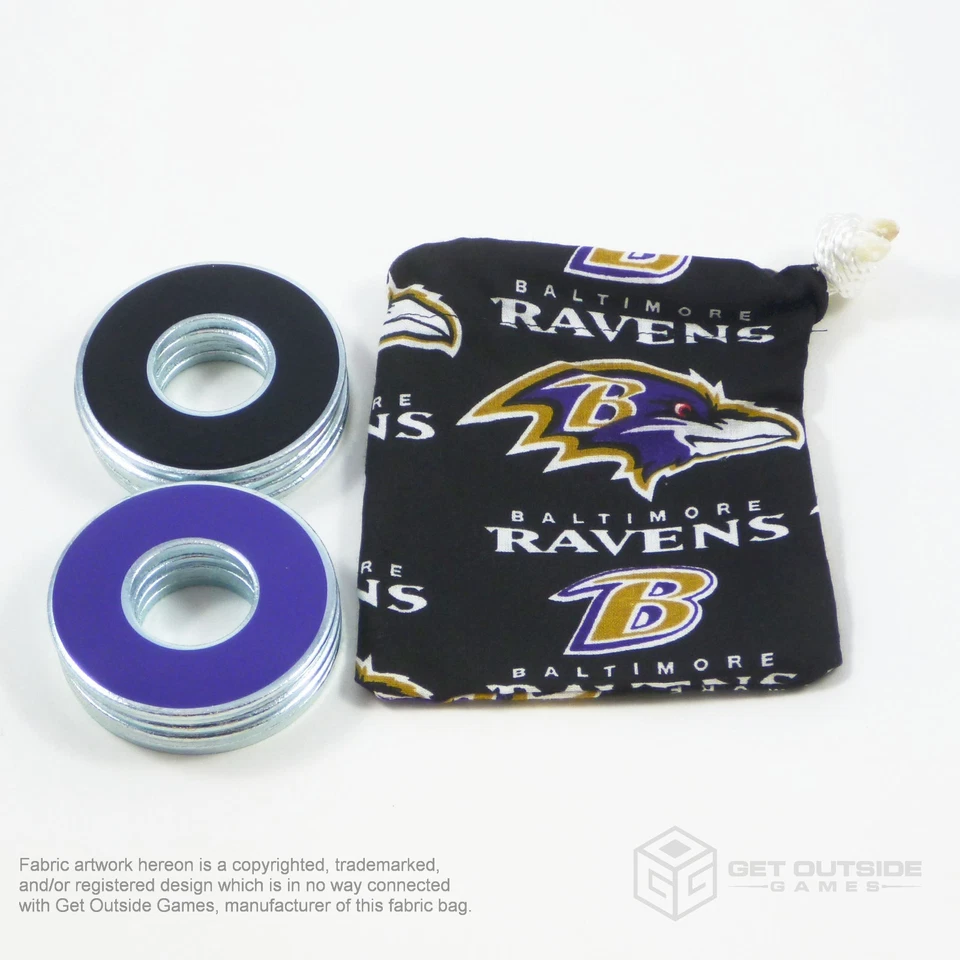 8 VVashers™ con bolsa de tela Baltimore Ravens | Lavadora/Lavadora Juego Lavadoras Foto 1 de 1