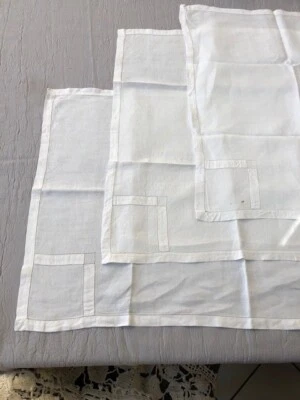 linge ancien serviettes avec jours - Photo 1/4