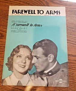 1933 "A FAREWELL TO ARMS" movie sheet music Gary Cooper Helen Hayes Hemingway - Picture 1 of 5