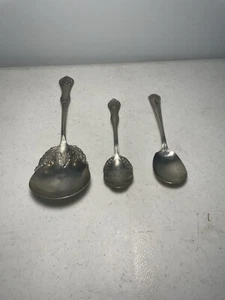 Rogers Nickel Silver Spoon Set (3) - Picture 1 of 8