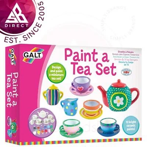 Galt Paint A Miniature Ceramic Tea Set Craft Kit Suitable For Ages 5+ Kids - Picture 1 of 6
