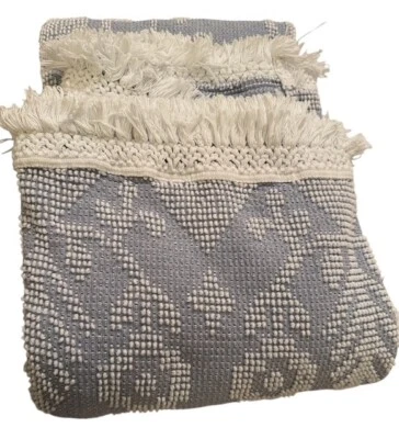 Maine Heritage Weavers 80" x 110" madera de cuña AZUL New England Tradition CUBIERTA Foto 1 de 4