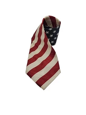 Corbata Bandera Americana Roja Blanca y Azul EE. UU. 58" X 3,75" 4 de Julio Cellini Foto 1 de 4