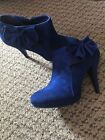 impo Dazzling Blue Panama Suede Booties 8M