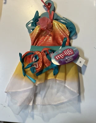 Muñeca American Girl y otros 18" MY LIFE - Disfraz de ballet naranja y amarillo con zapato Foto 1 de 2