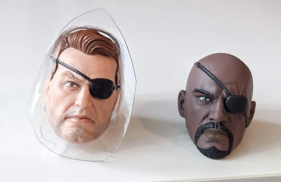 Marvel Legends NICK FURY + JUNIOR JR HEAD Forraje Personalizado (Paquete de 3 Figuras Escudo) Foto 1 de 1