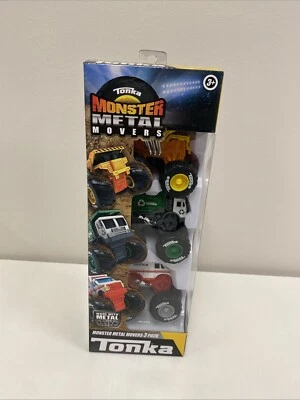 Tonka Truck Monster Metal Movers 3-Pack Garbage & Dump Truck Ambulance G65 - Image 1 of 4