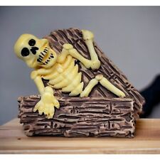 Skeleton Vintage Refrigerator Magnet Halloween Escaping Coffin Waking the Dead