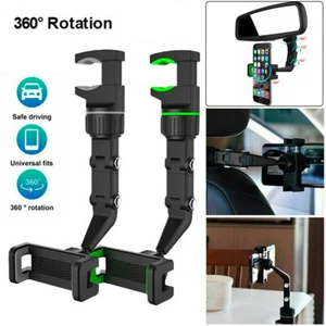 Espejo retrovisor de automóvil 360° rotación soporte de teléfono ajustable montaje multifunción EE. UU. - Imagen 1 de 19
