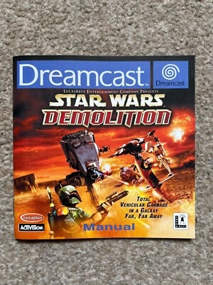 Star Wars Demolition Dreamcast Manual ONLY Replacement Instruction Booklet - Image 1 of 3