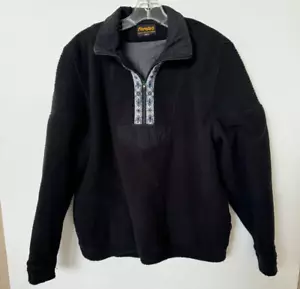 Vtg Fleece Pullover Jacket Forresters Tapestry Trim Quarter Zip L Wind Stopper - Picture 1 of 9