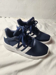 ADIDAS LITE RACER 3.0 RUNNING SHOE SNEAKERS BLUE WHITE SIZE 4 - Picture 1 of 7
