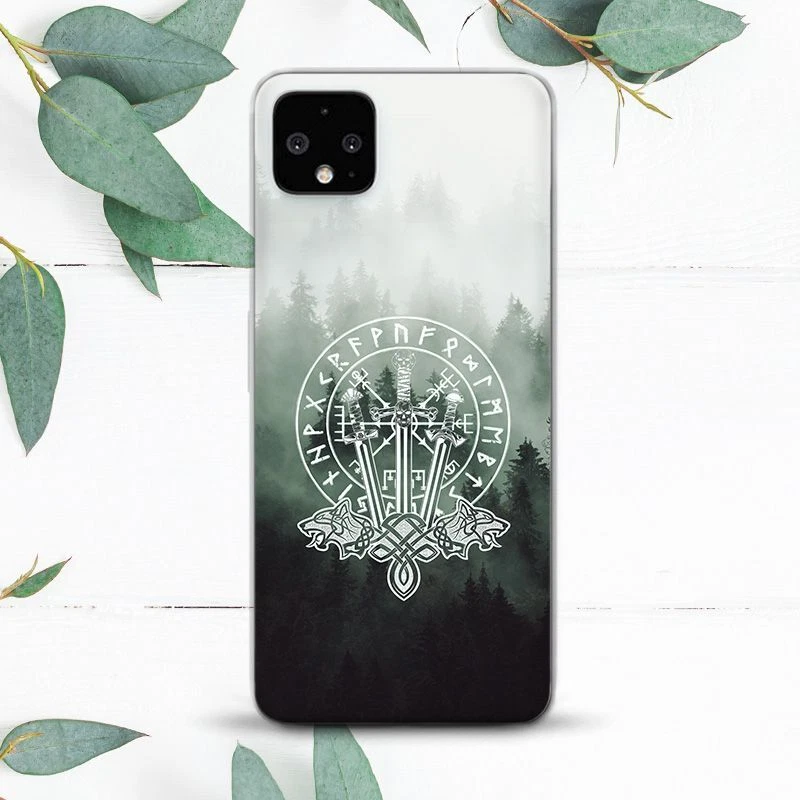 Forest Viking Runes Nordic Wolf Case For Google Pixel 2 3 3a 4 4a 5 6 7 8 XL - Image 1 of 1