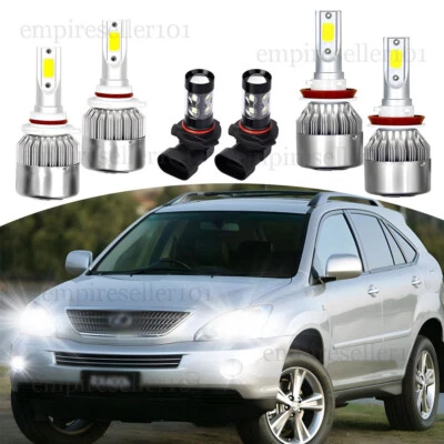 For Lexus RX330 2004-2006 RX350 2007-2009 LED Headlight Hi&Lo Fog Light Bulbs - Image 1 of 4