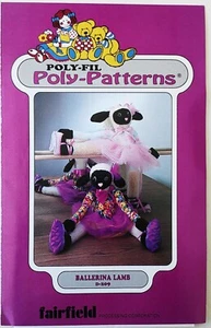 Poly-Fil Poly-Patterns 24" Ballerina Lamb Doll Sewing Pattern - Picture 1 of 1