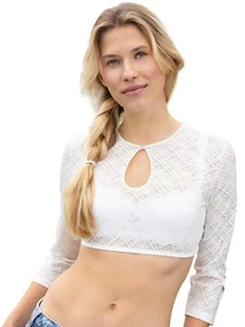 Nina von C. Dirndlbluse 3/4 Arm Marianne 48 471 328 0 weiss, champagner, schwarz - Bild 1 von 7