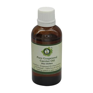 Pure Grapeseed Oil Vitus Vinifera Cold Pressed Uncut Natural For Skin Hair - Picture 1 of 30