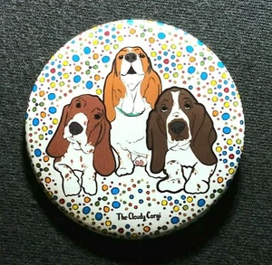 Basset Hound Polka Dot Pinback Button Badge Handmade Dog Pin Gift Accessories - Picture 1 of 12