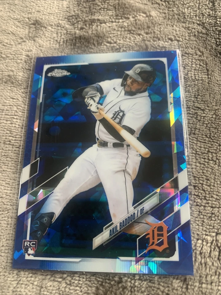 2021 Topps Chrome Update Sapphire Akil Baddoo RC Detroit Tigers #US196 - Image 1 of 4