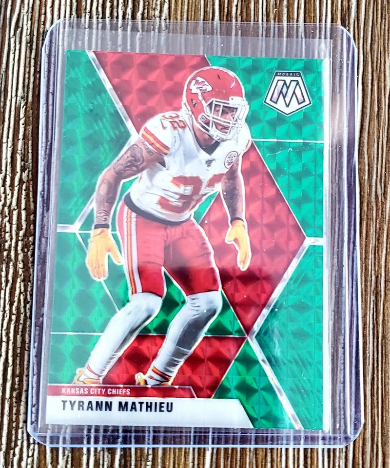 Tyrann Mathieu 2020 Mosaic Panini Green Prizm #6 CHIEFS  - Image 1 of 2