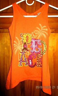 ROUTE 66 высокий/низкий подол оранжевый майка в размере M 7/8 для девочек... новый - Изображение 1 из 4