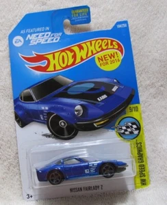 HOT WHEELS 2016 HW SPEED GRAPHICS NISSAN FAIRLADY Z BLUE 9/10 - Picture 1 of 3